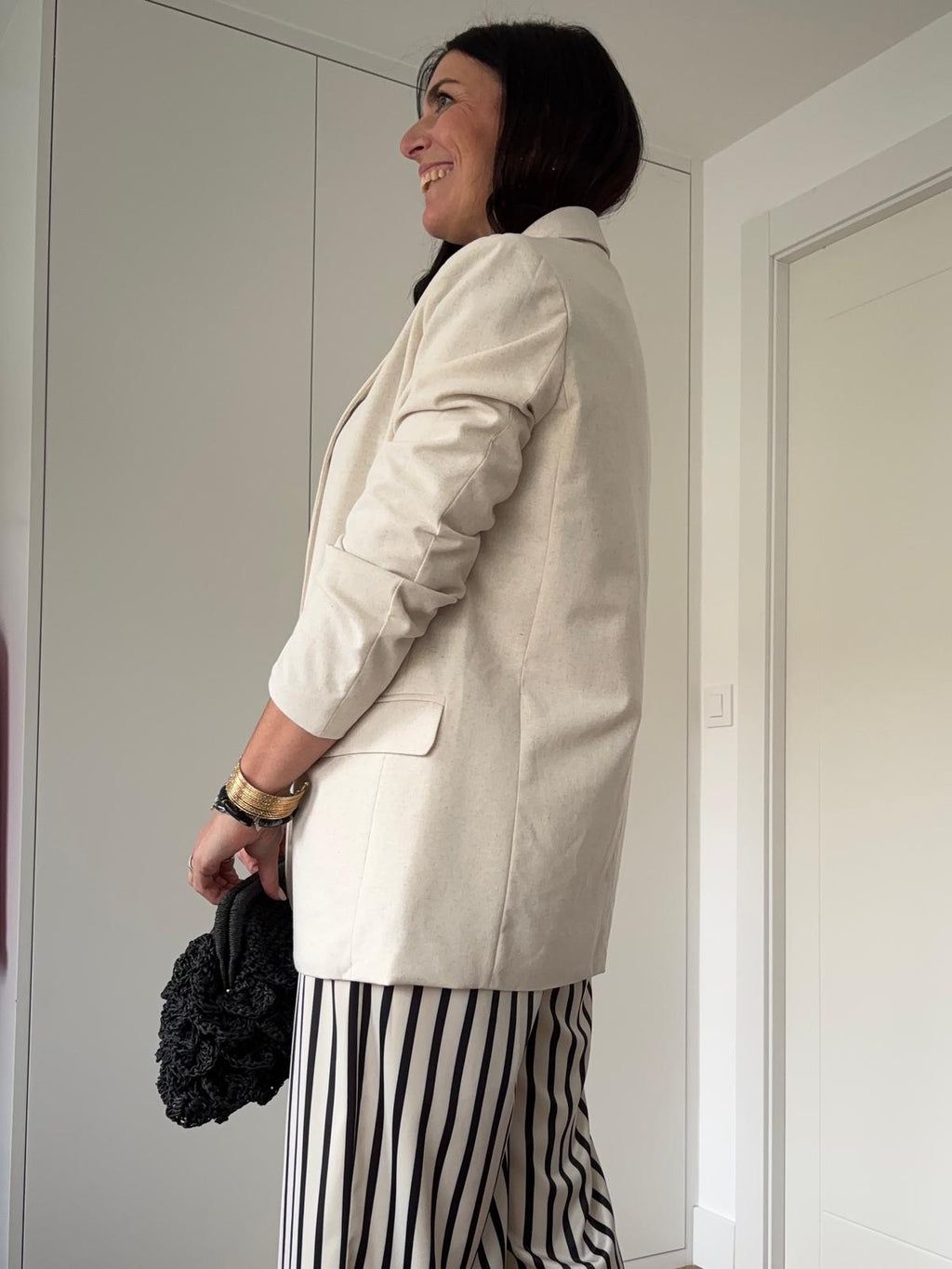 Blazer Texturizada Beige