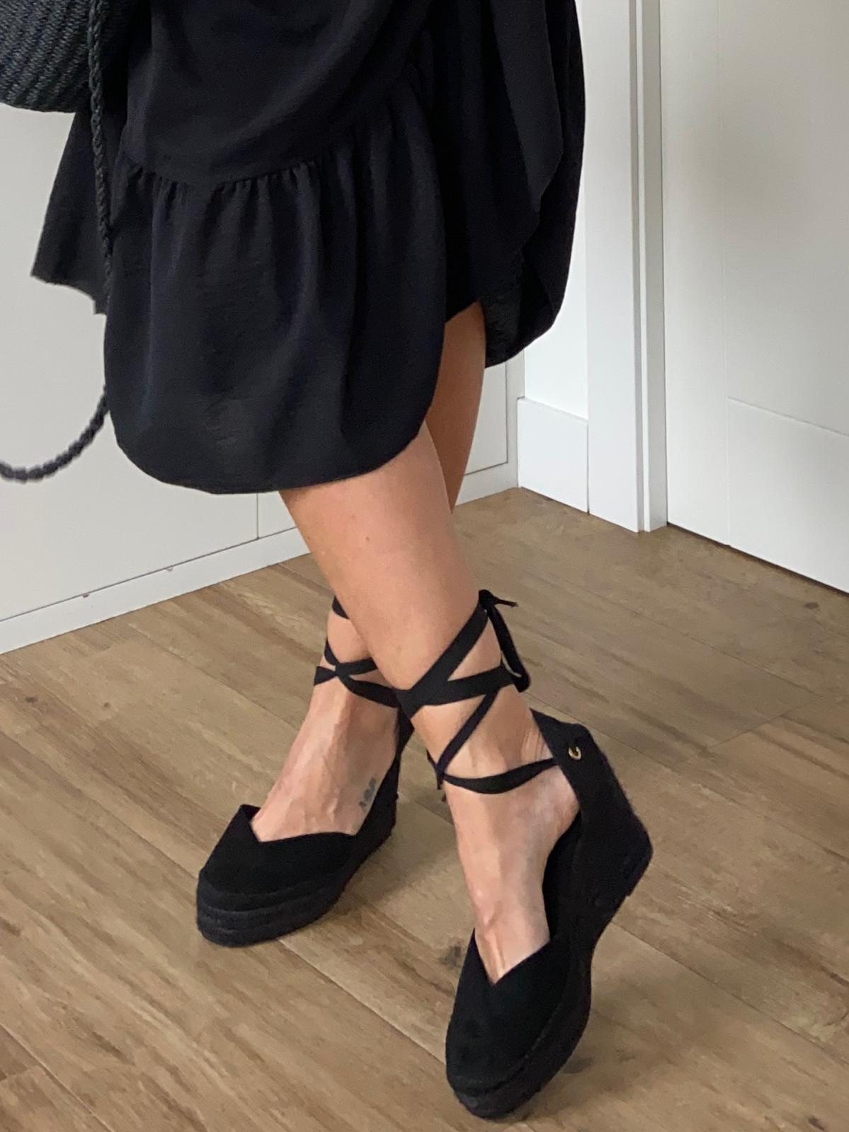 Sandalia Cuña Total Black