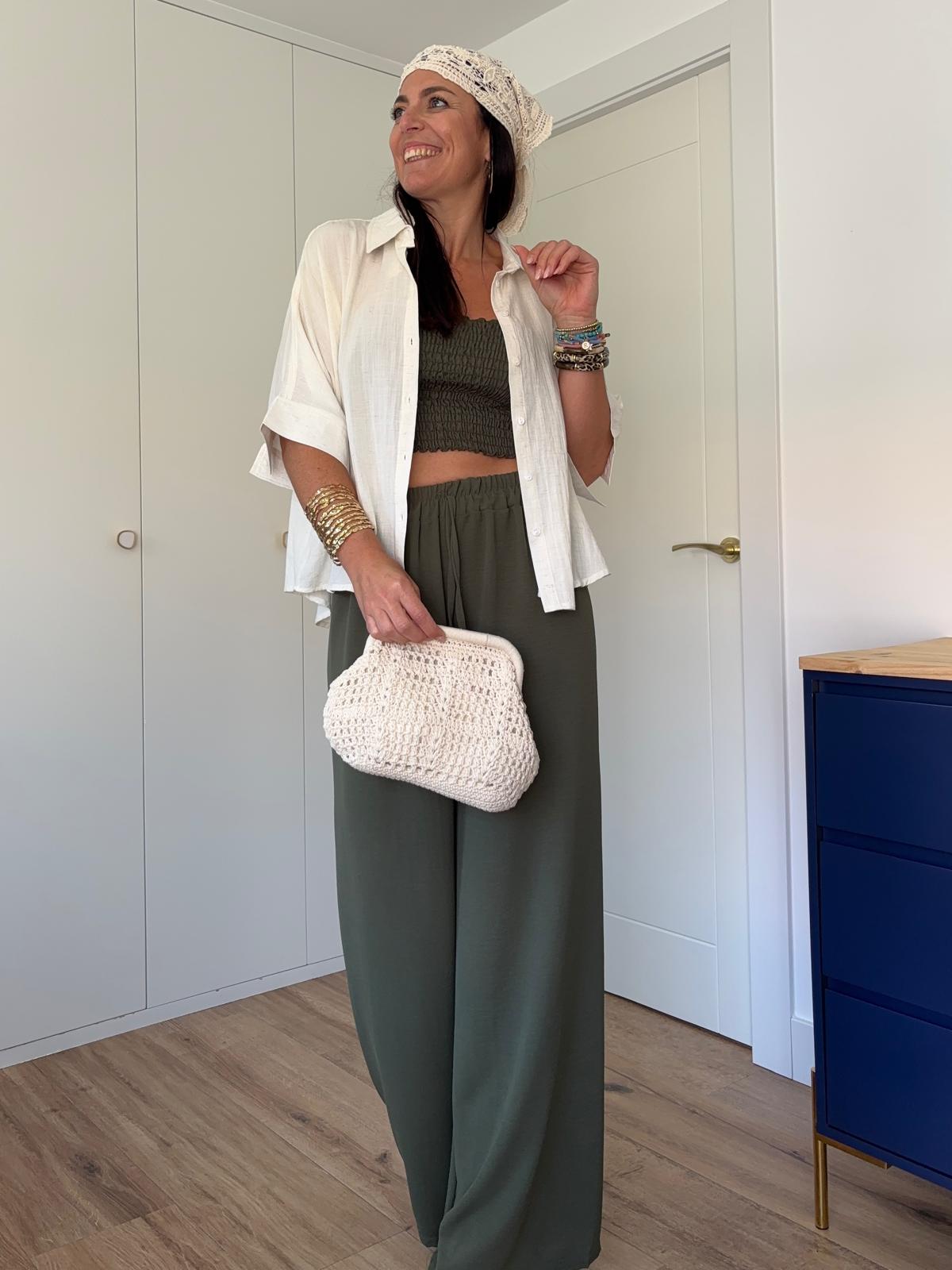 Camisa Oversize tipo Lino