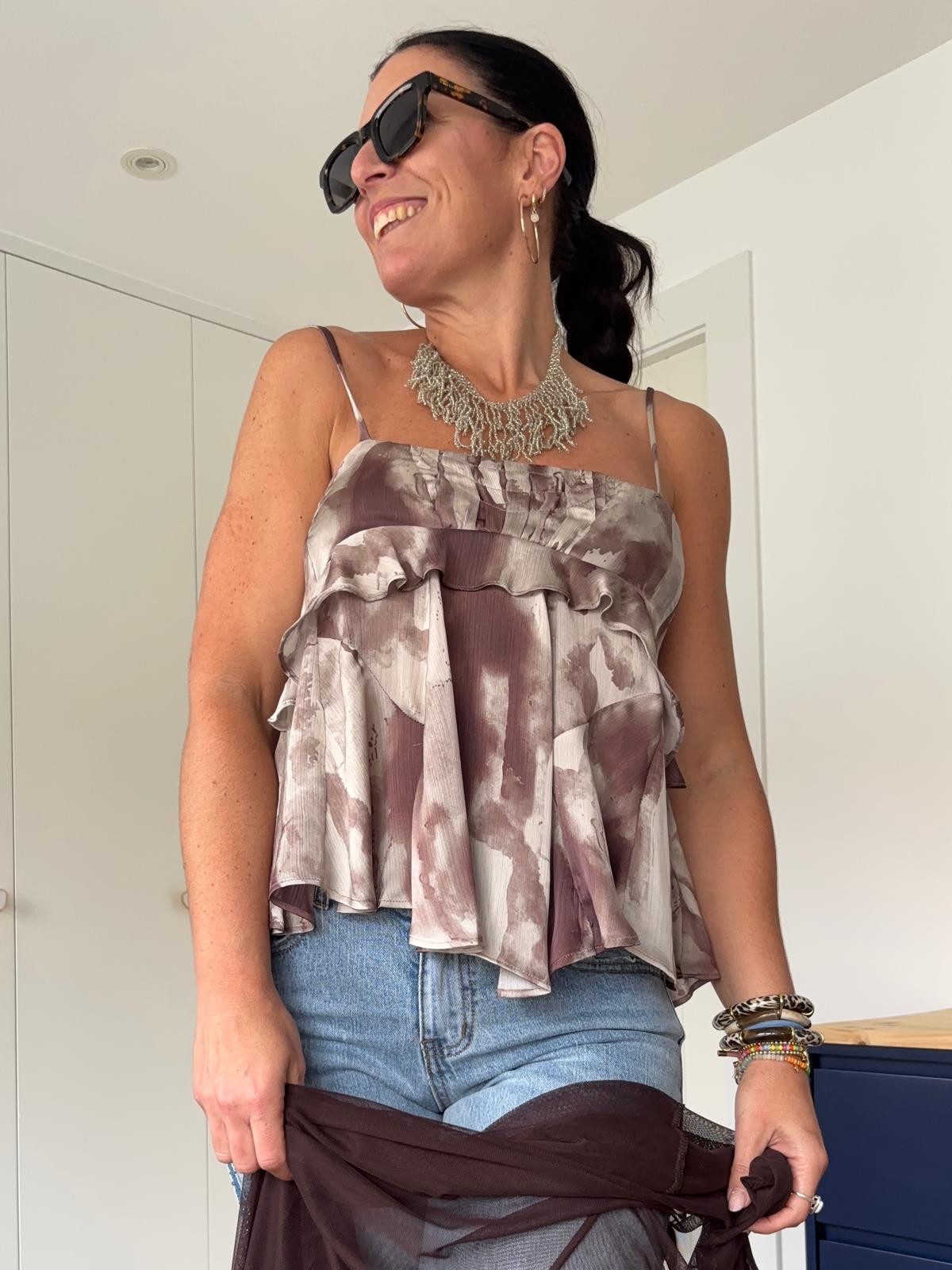 Top Satinado Estampado