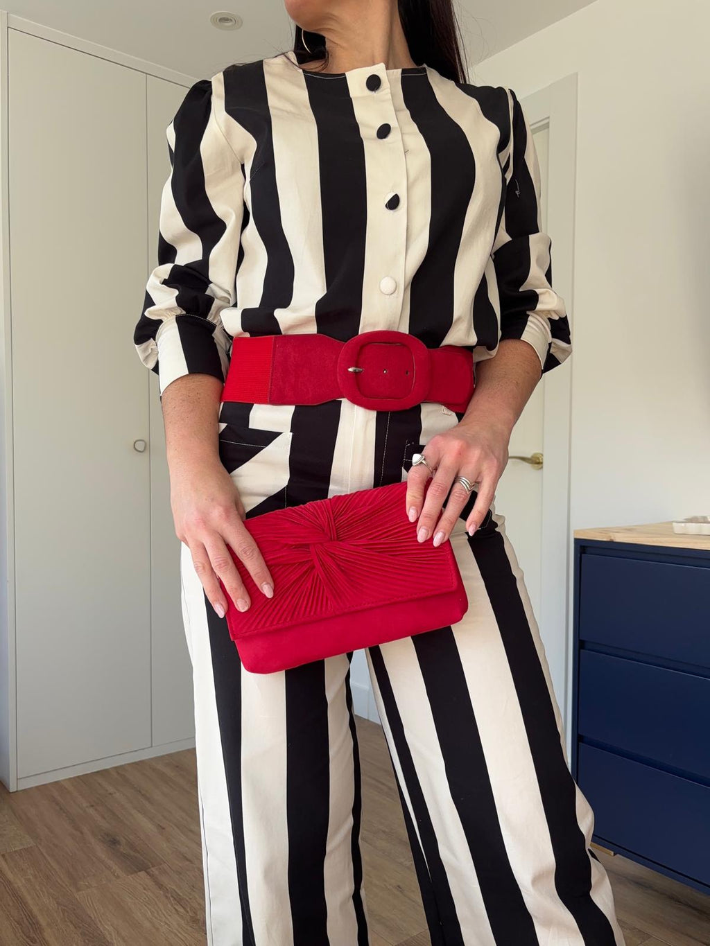 Bolso Plisado Rojo