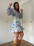 Vestido Corto Primavera Azules
